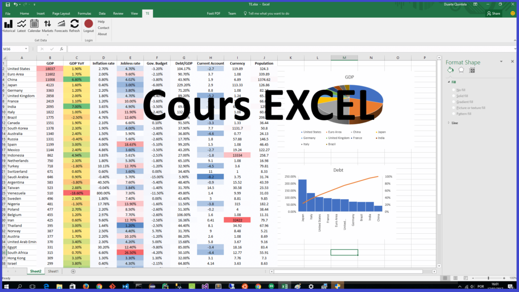 EXCEL – Cours Gratuit  F2School