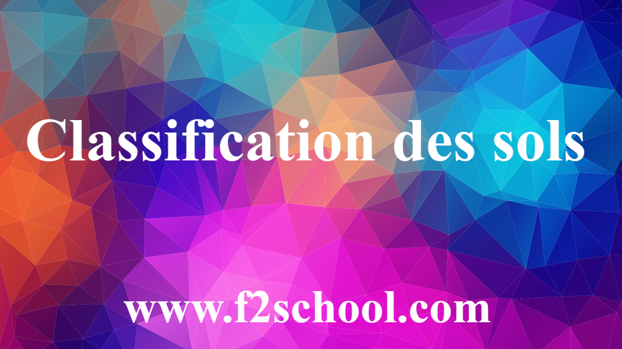 Classification des sols Cours Génie Civil F2School