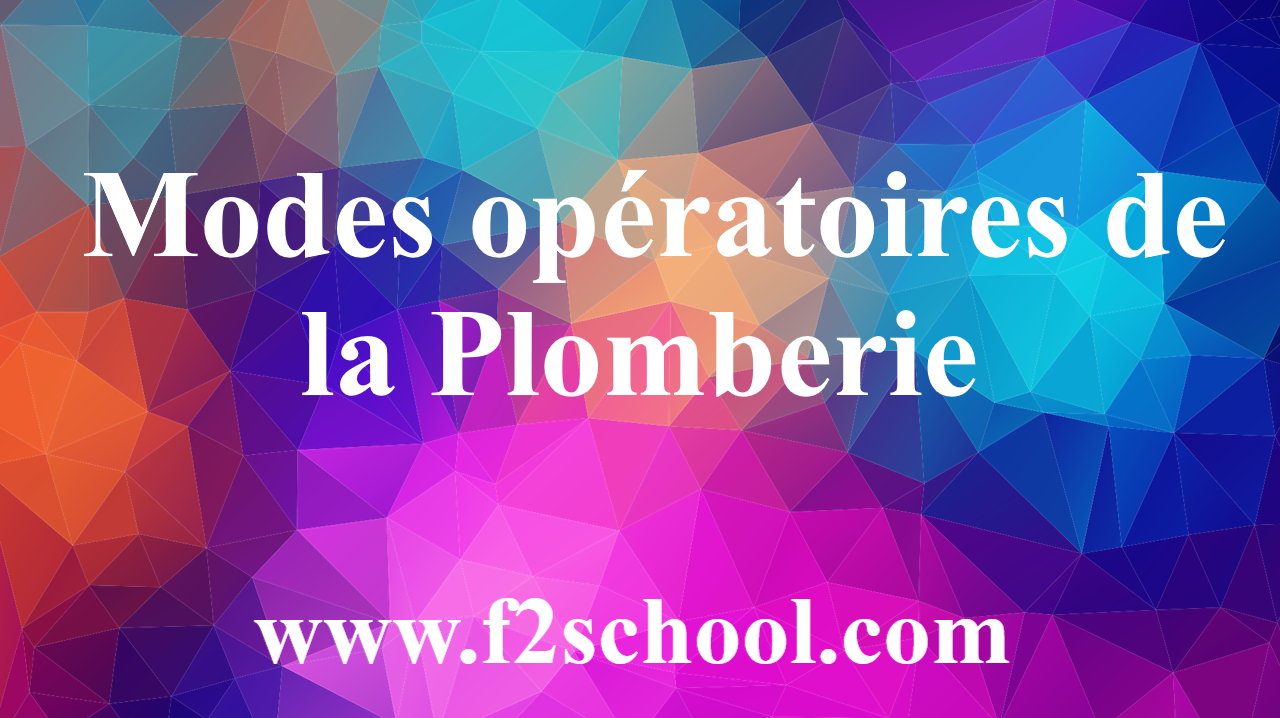 Lexique Plomberie Pdf - F2School