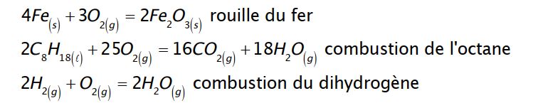 Oxydoréduction exemple
